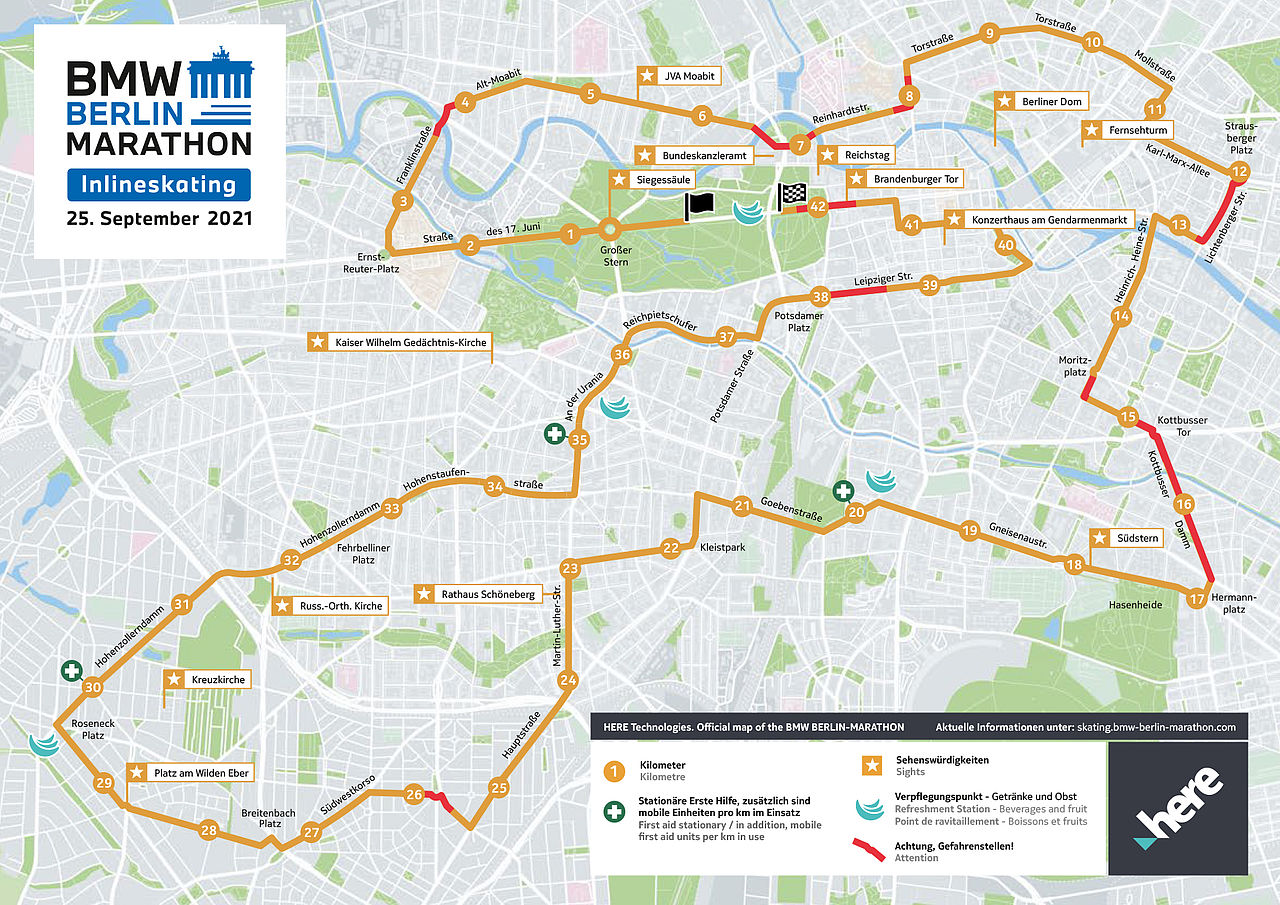 BMW BERLINMARATHON Inlineskating Course